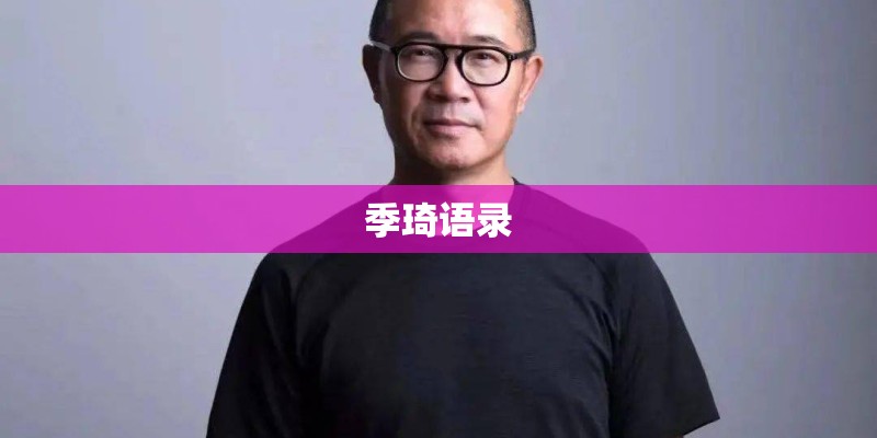 季琦语录