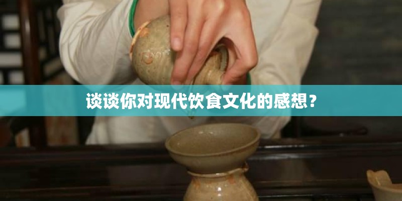 谈谈你对现代饮食文化的感想? 谈谈你对现代饮食文化的感想?