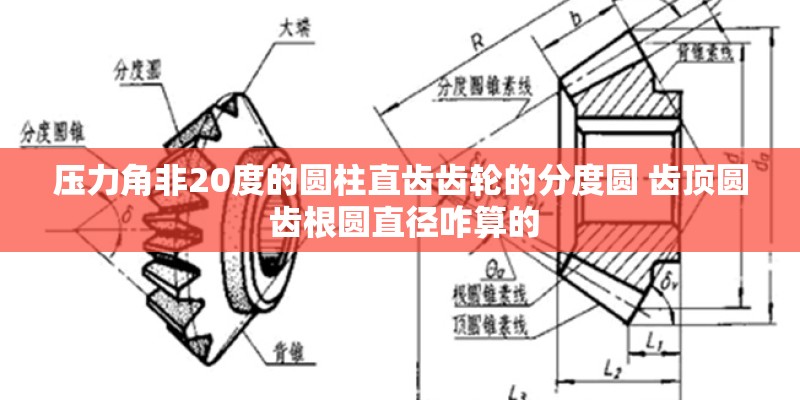 压力角非20度的圆柱直齿齿轮的分度圆 齿顶圆 齿根圆直径咋算的