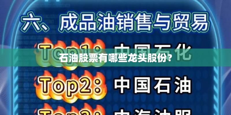 石油股票有哪些龙头股份? 石油股票有哪些龙头股份?