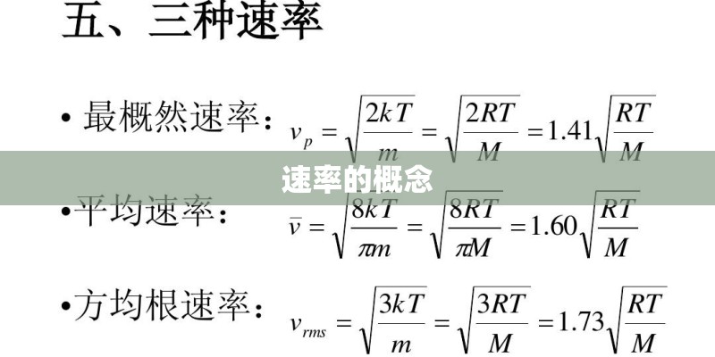 速率的概念 速率的概念