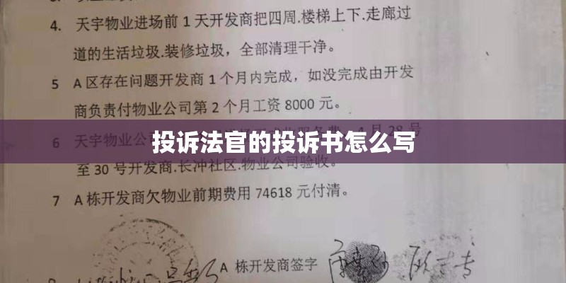 投诉法官的投诉书怎么写 投诉法官的投诉书怎么写