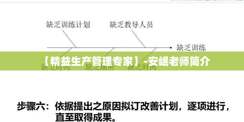 【精益生产管理专家】-安岷老师简介 【精益生产管理专家】-安岷老师简介