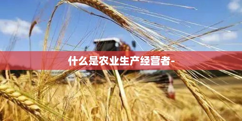 什么是农业生产经营者- 什么是农业生产经营者-